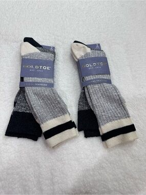 Men’s Grey Gold Toe Socks